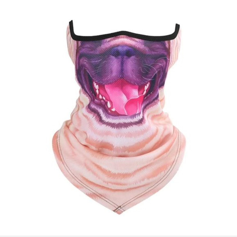 Purple and Pink Dog Face Bandana
